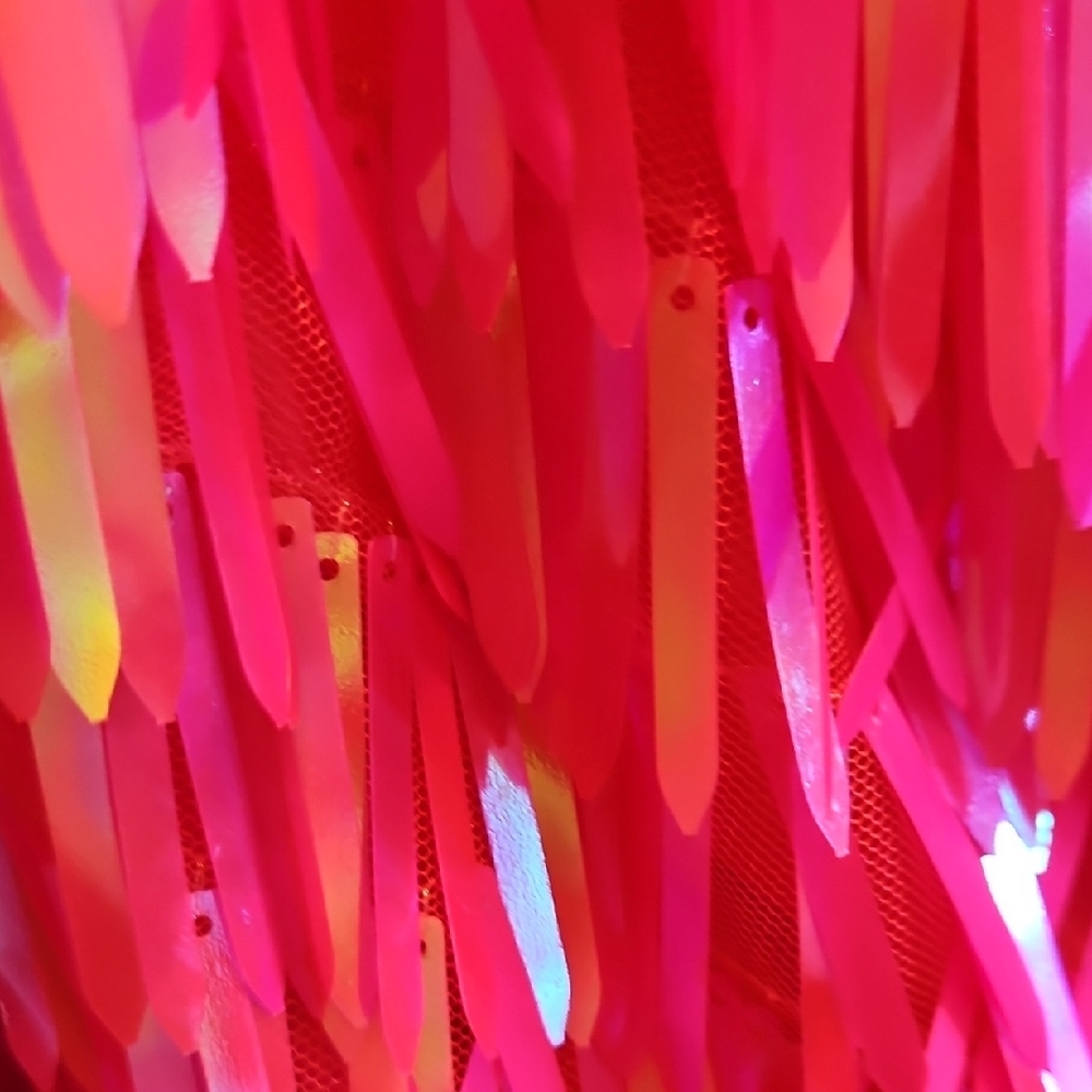 Vibrant Pink Fringe Dress - Picture 3 of 4